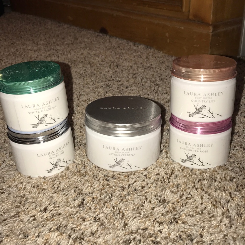 Never opened Laura Ashley body butter/ body scrub